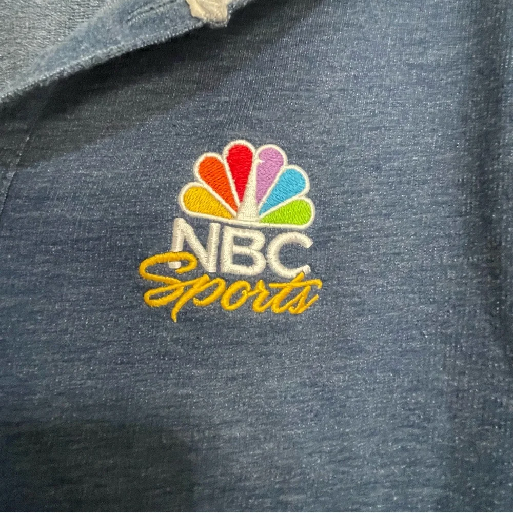 NBC Sports Blue Textured Men's Shirt with Hoodie - Roots 73. size‎ Large